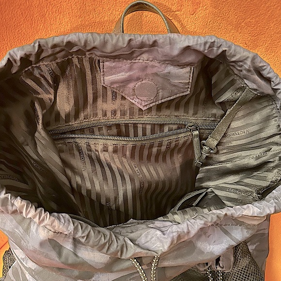 Victoria's Secret Purple Zebra Camo Cinch-Top Backpack 🎆 - Picture 13 of 17